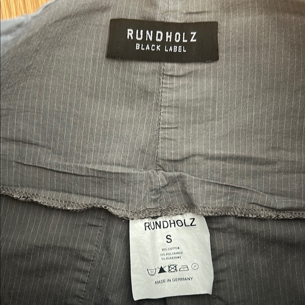 Rundholz Black Label Women's Gray Striped Stretch Pants - Picture 4 of 6